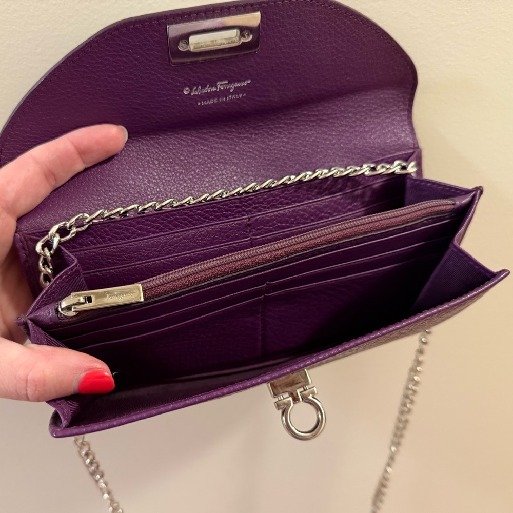 *Rare* Salvatore Ferragamo Purple Long Wallet - Picture 9 of 10